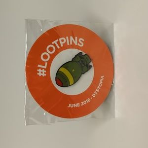 Nuclear Bomb Loot Pin Dystopia Loot Crate Exclusive NEW